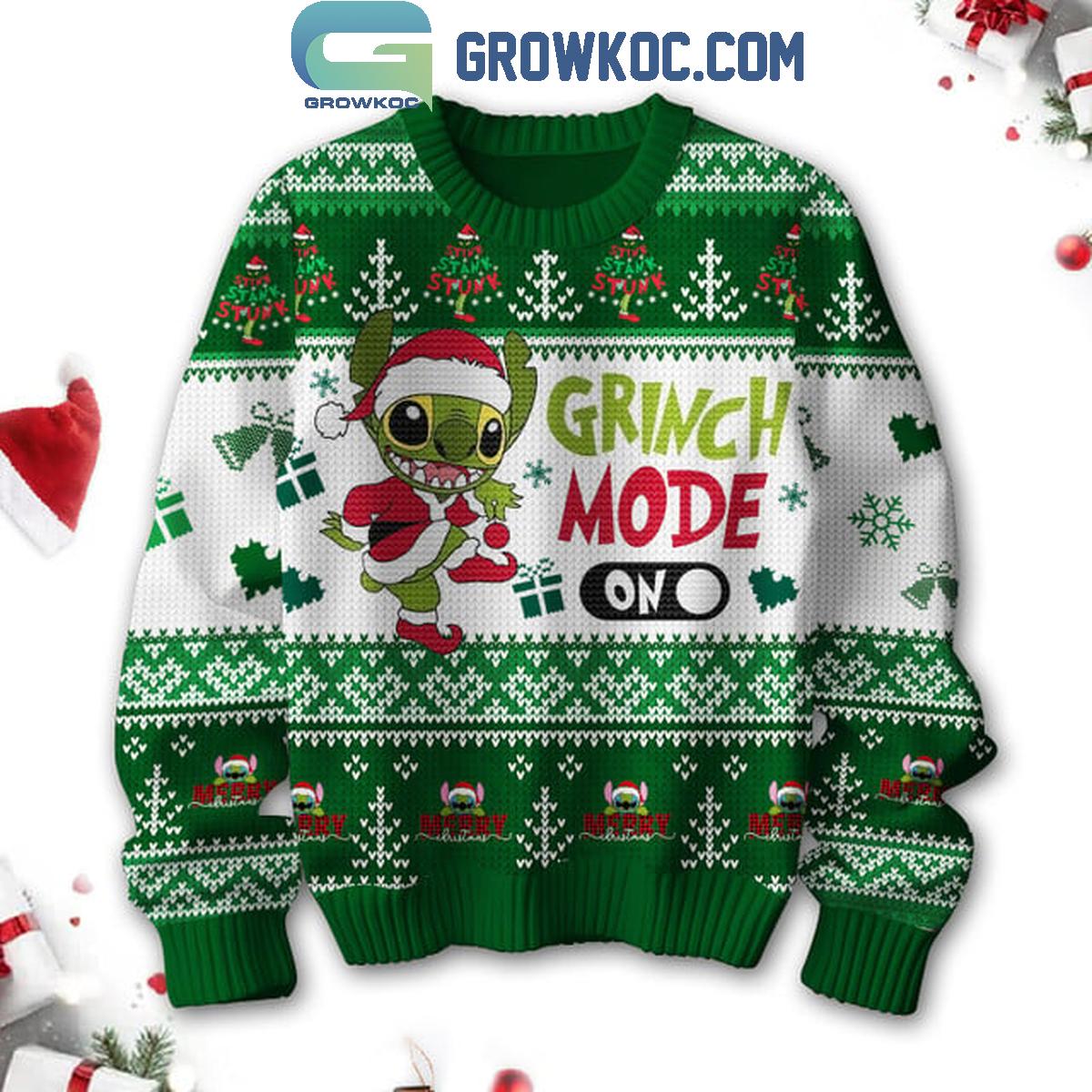 The Grinch Mode Is On For Christmas Ugly Sweater 1 VQO8r