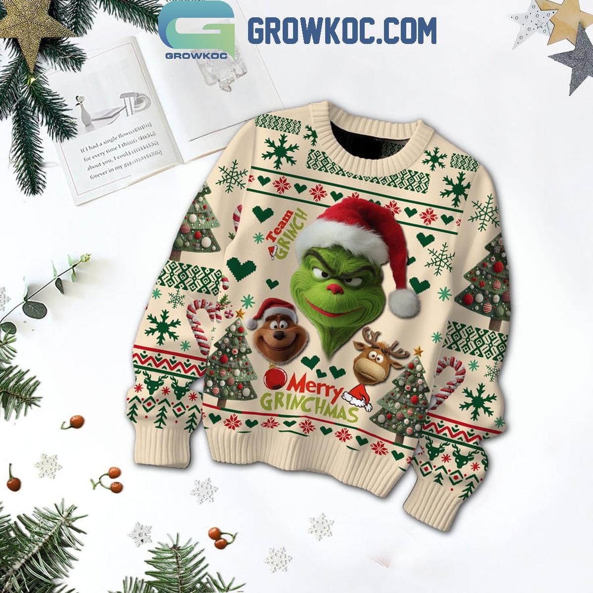 The Grinch Reindeers Team Grinch Merry Christmas Ugly Sweater 1 6hckm