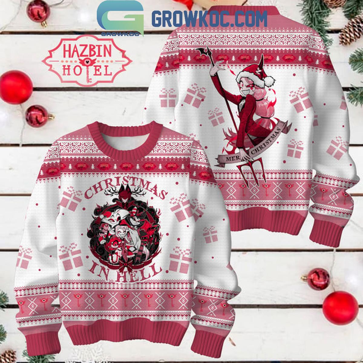 The Hazbin Hotel Merry Christmas In Hell Ugly Sweater 1 N1JMh