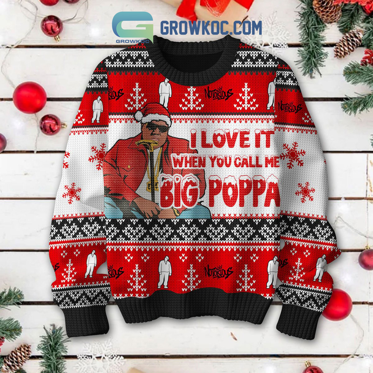 The Notorious B.I.G. Big Poppa Ugly Sweater2B1 0NLmf