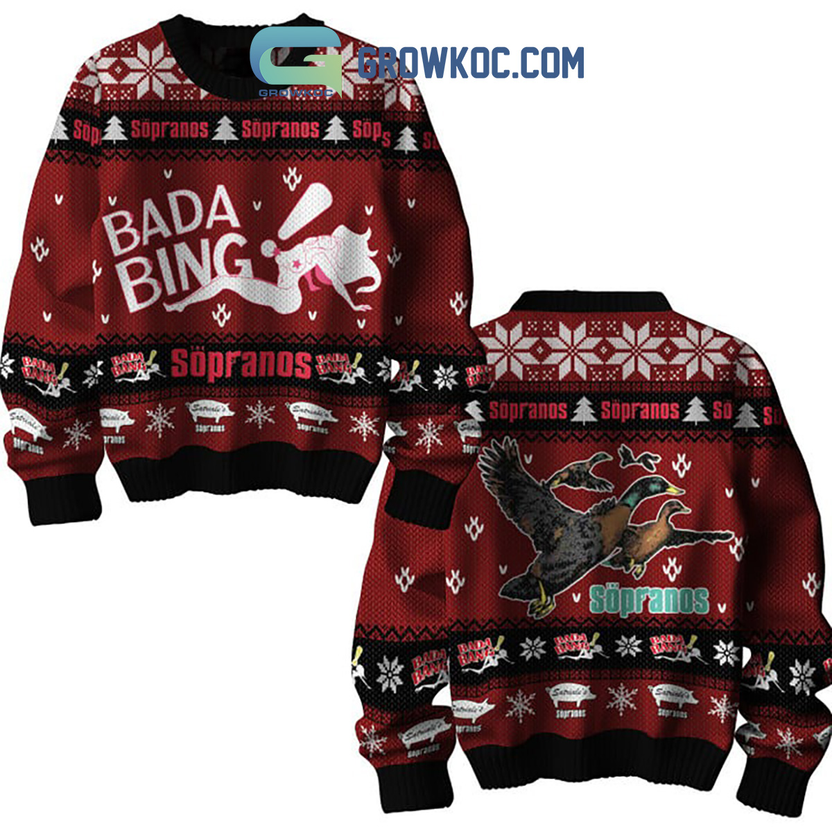 The Sopranos Bada Bing Christmas Ugly Sweater2B1 pJS2s