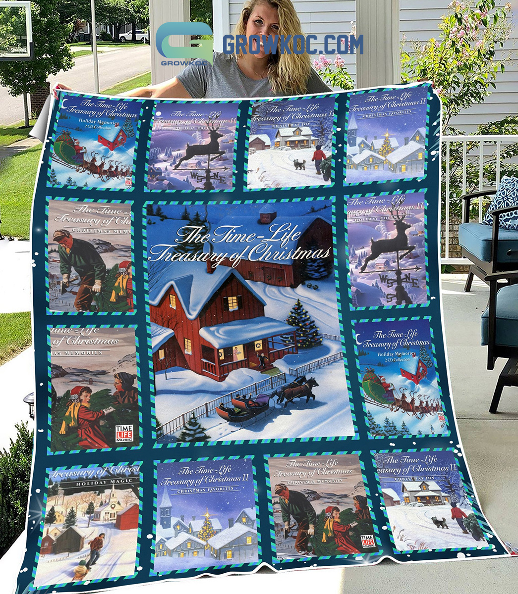 The Time Life Treasury Of Christmas Fleece Blanket Quilt2B1 szHrQ
