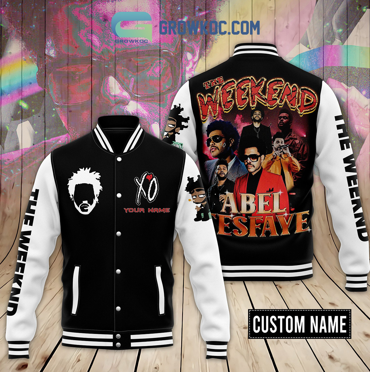 The Weeknd Abel Tesfaye Personalized Baseball Jacket2B1 XK9Kf