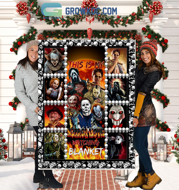 This Is My Horror Movie Watching Flecee Blanket Quilt2B1 i7z6D