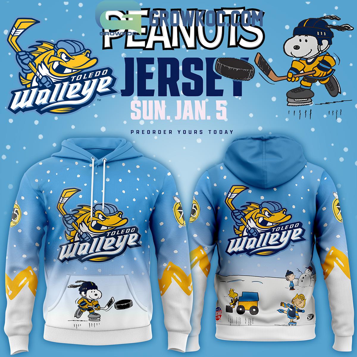 Toledo Walleye Peanuts Night Merry Christmas Snoopy 2024 Hoodie T Shirt 1 dxmRp