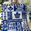 Toronto Maple Leafs Quilt Blanket Bedding Set 0