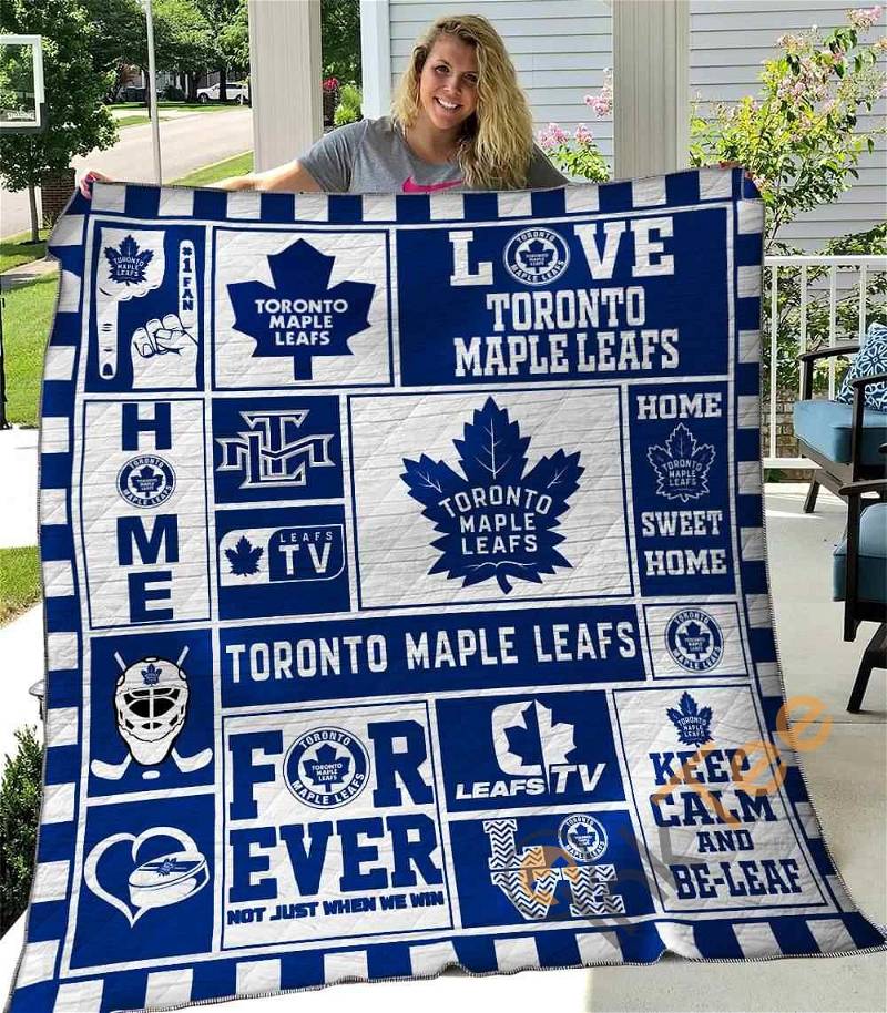 Toronto Maple Leafs Quilt Blanket Bedding Set 0
