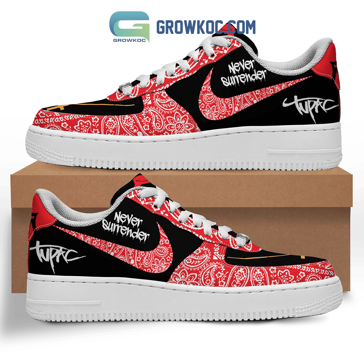 Tupac Shakur Never Surrender Air Force 1 Shoes2B1 Aeac3