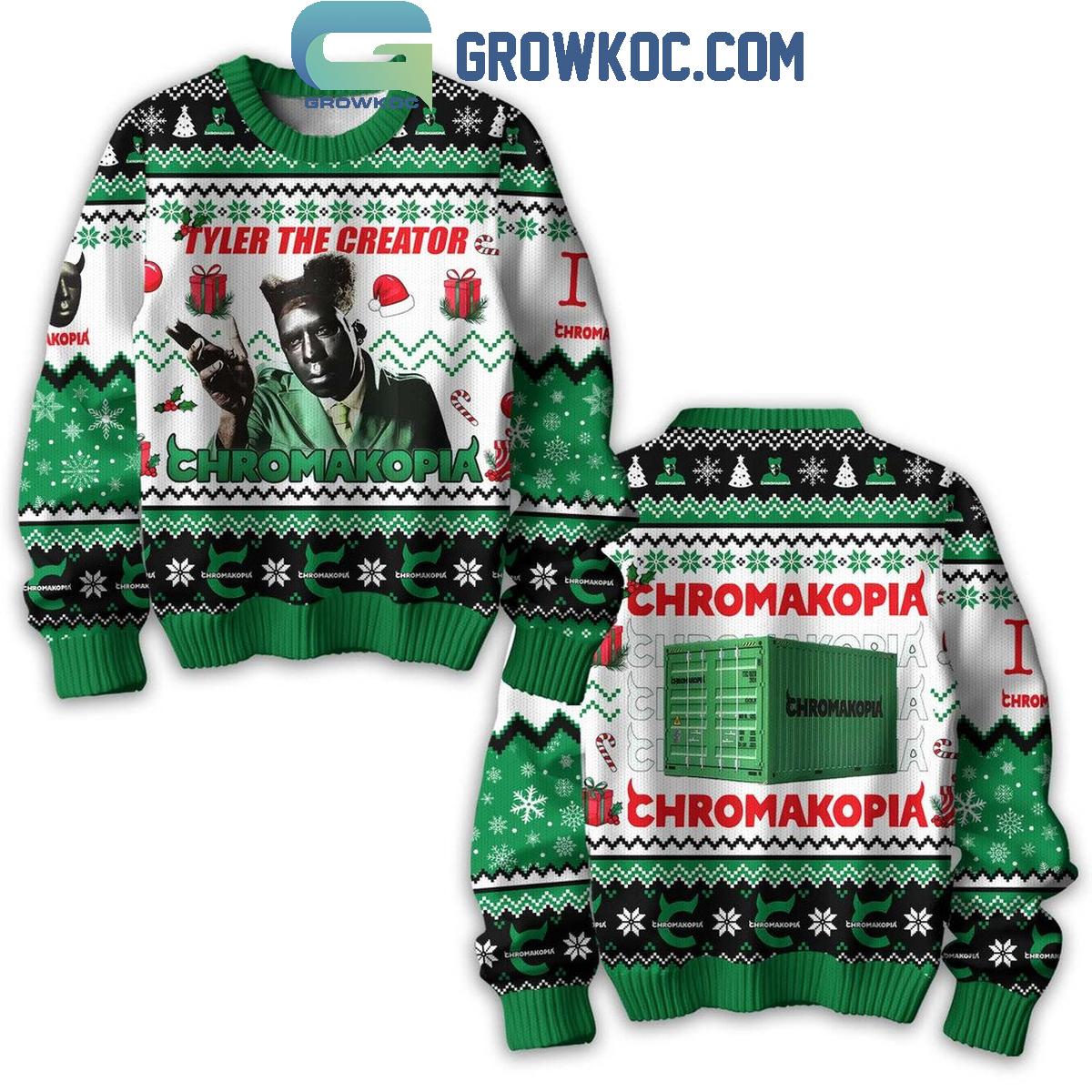 Tyler The Creators Chromakopia Album Celebrating Christmas Ugly Sweater 1 a5bny