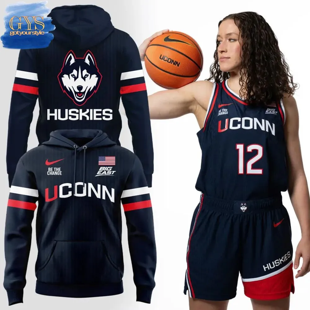 UConn Womens Basketball NCAA March Madness Blue Uniform Hoodie 1