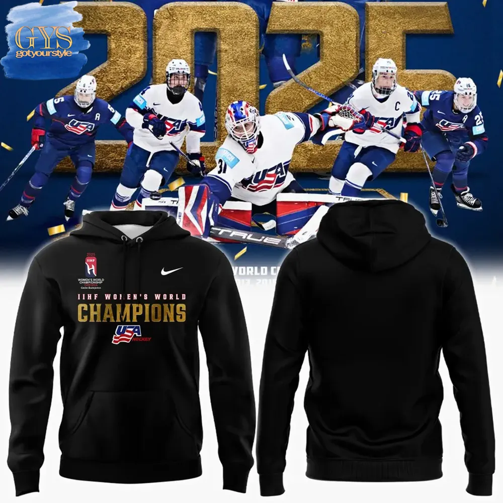 USA Hockey IIHF Womens World Champions 2025 Hoodie 1