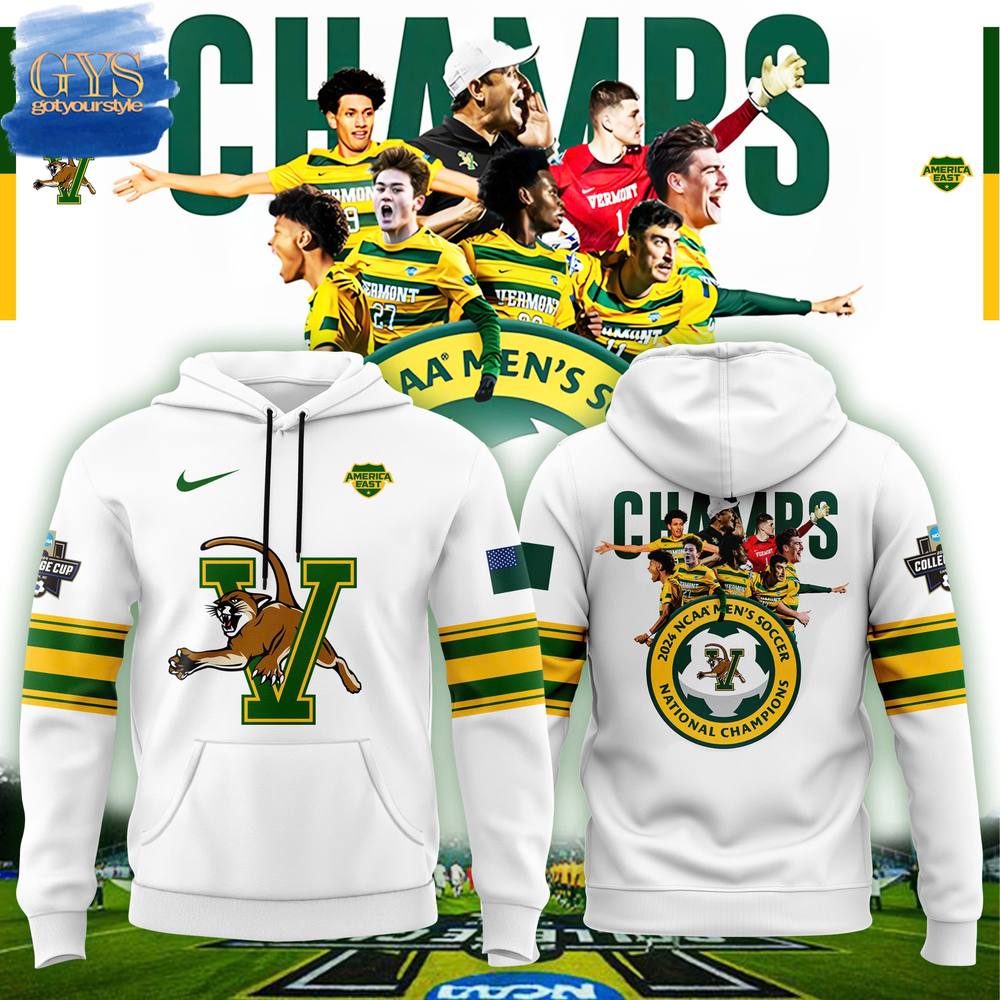 UVM 2024 Mens Soccer National Champions Premium Limited Pullover Hoodie 1