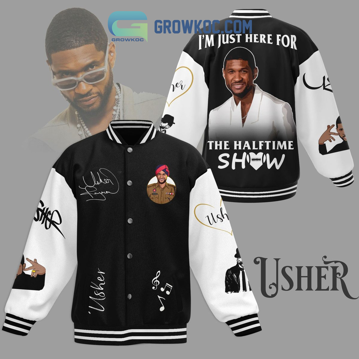 Usher The Halftime Show Super Bowl Baseball Jacket2B1 RY2Cl