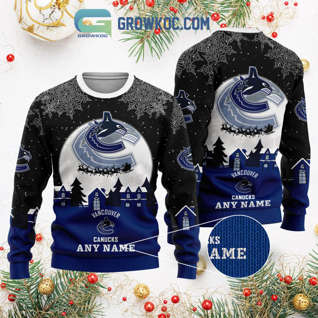 Vancouver Canucks NHL Merry Christmas Personalized Ugly Sweater2B1 axuhu