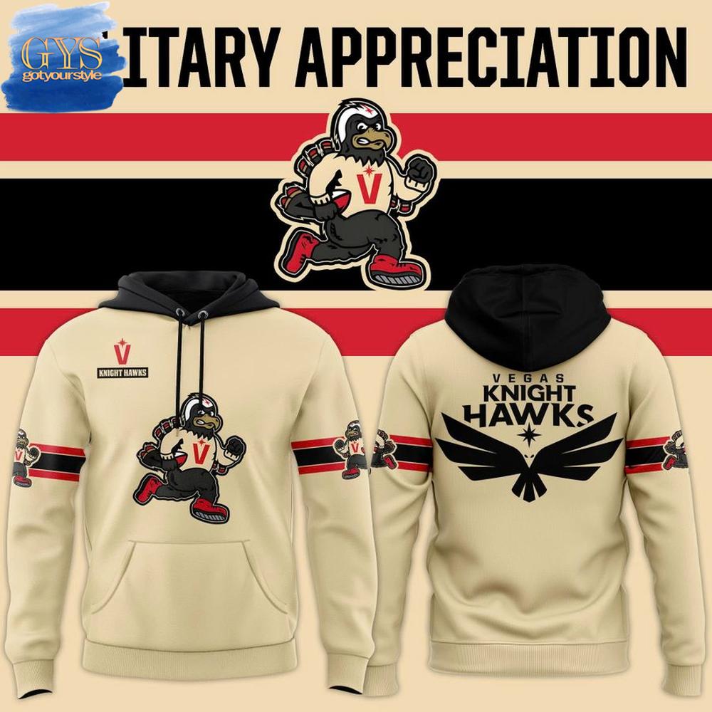 Vegas Knight Hawks 2025 Military Night Limited Edition Hoodie 1