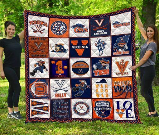 Virginia Cavaliers Quilt Blanket Bedding Set for Home Decor 0 Virginia Cavaliers Quilt Blanket Bedding Set for Home Decor 0