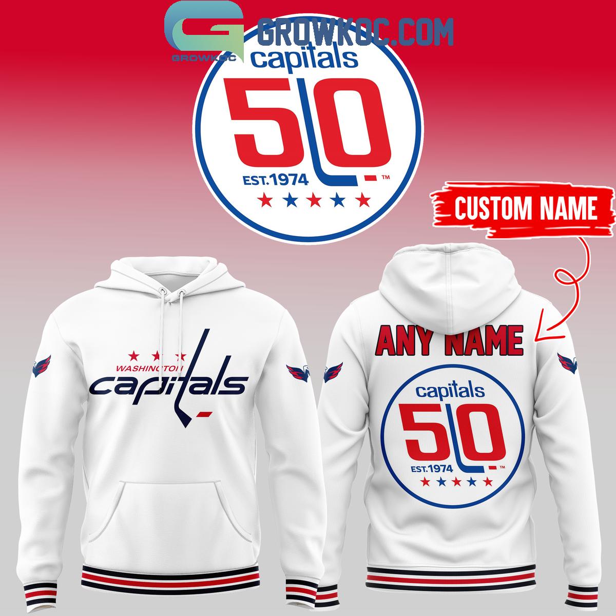 Washington Capitals Hockey Team Celebrating 50 Seasons Since 1974 Hoodie T Shirt 1 sGJnd