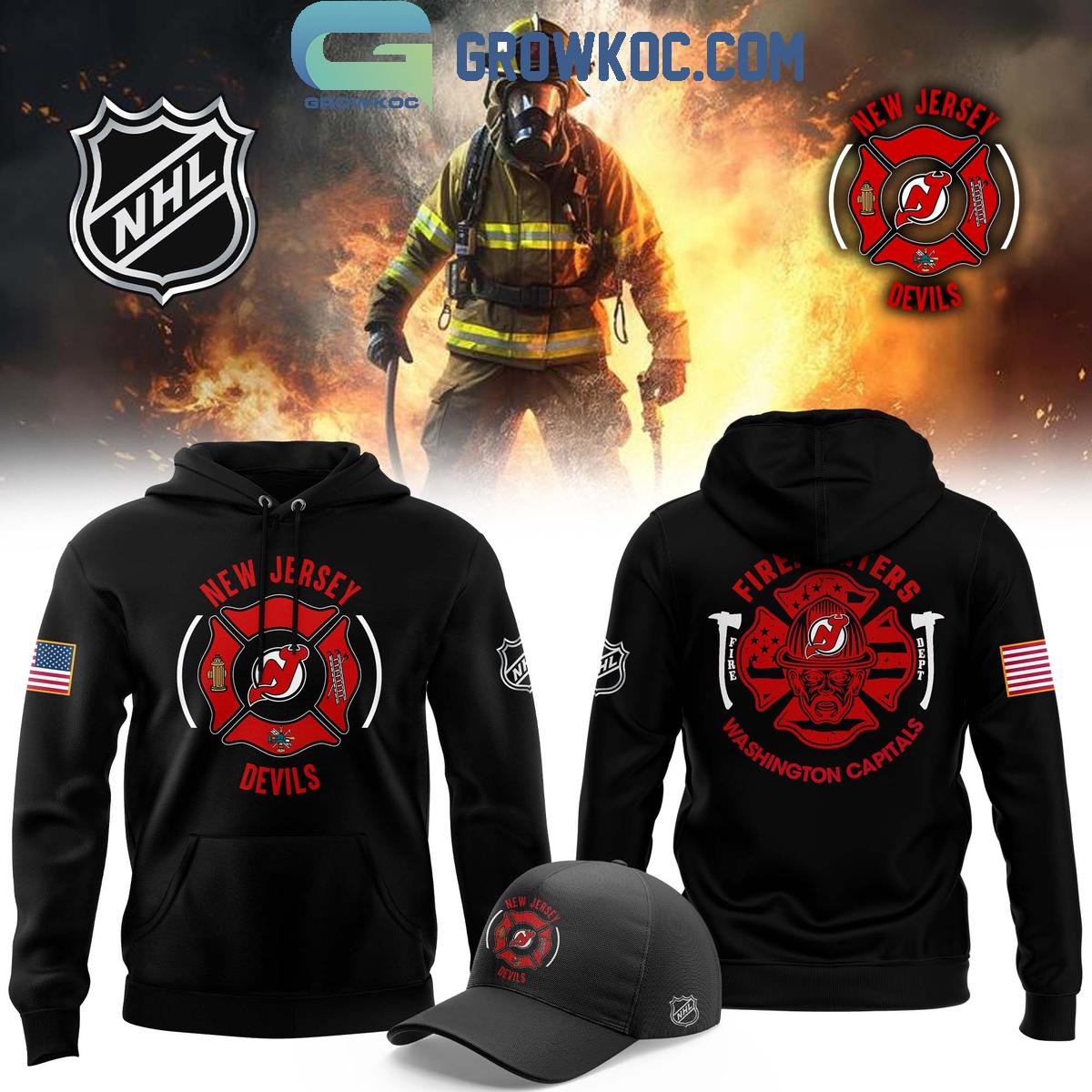 Washington Capitals Night Of 2024 Firefighter Appreciation Celebrate Hoodie T Shirt 1 9mn2I