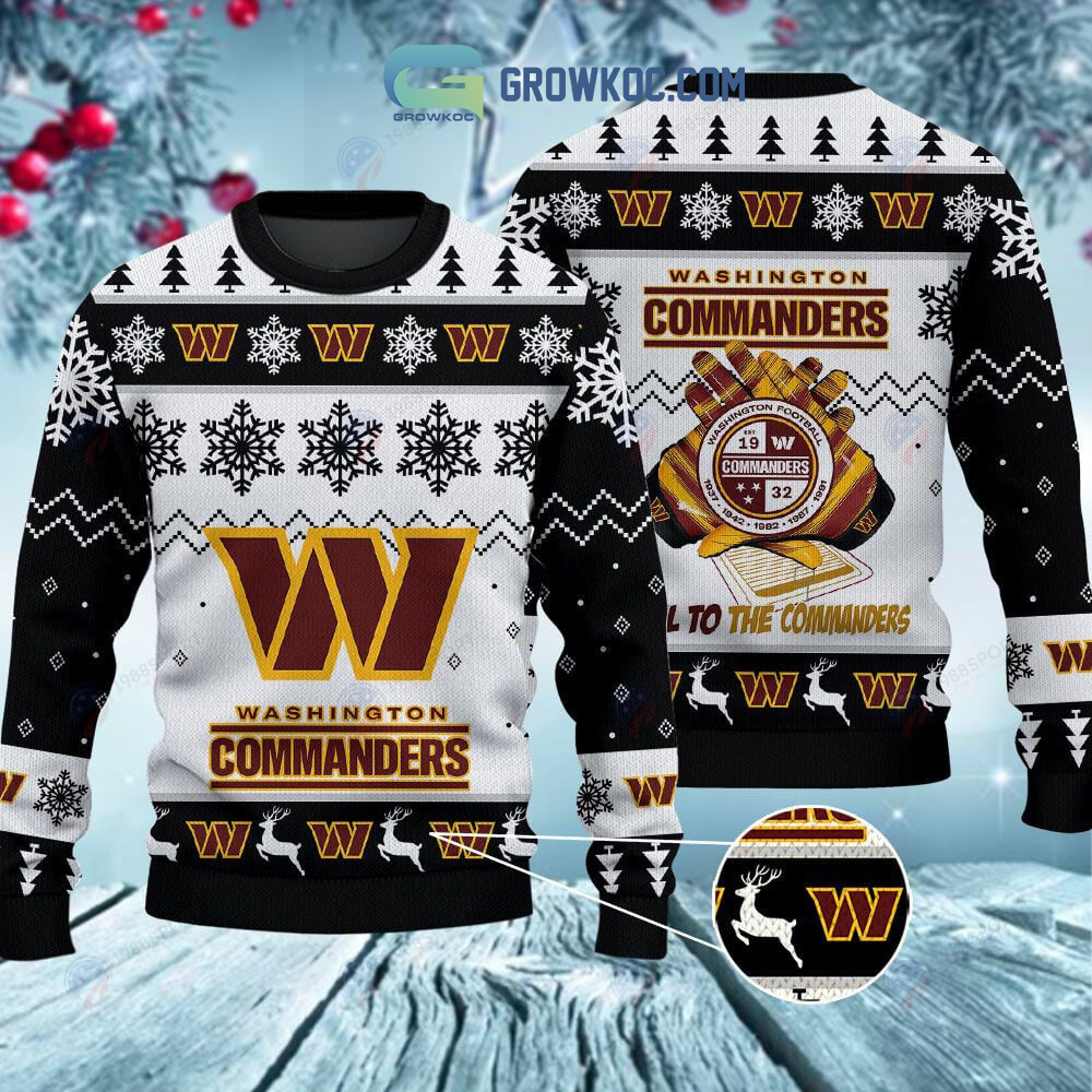 Washington Commanders Hail To The Commanders Christmas Ugly Sweater2B1 cTq3a