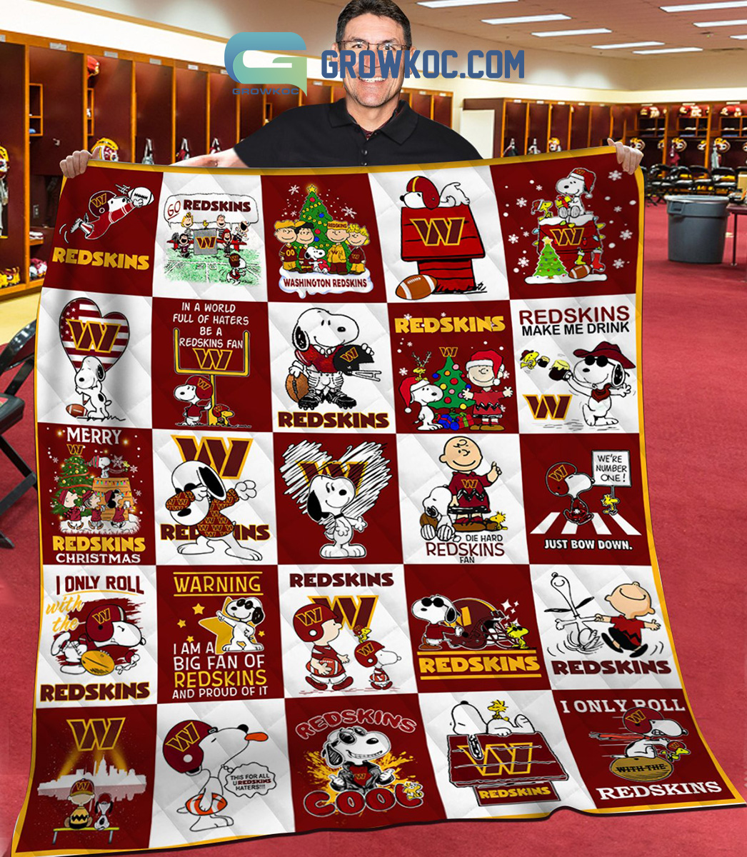 Washington Commanders Snoopy Peanuts For Christmas Fleece Blanket Quilt2B1 do5Ze Washington Commanders Snoopy Peanuts For Christmas Fleece Blanket Quilt2B1 do5Ze