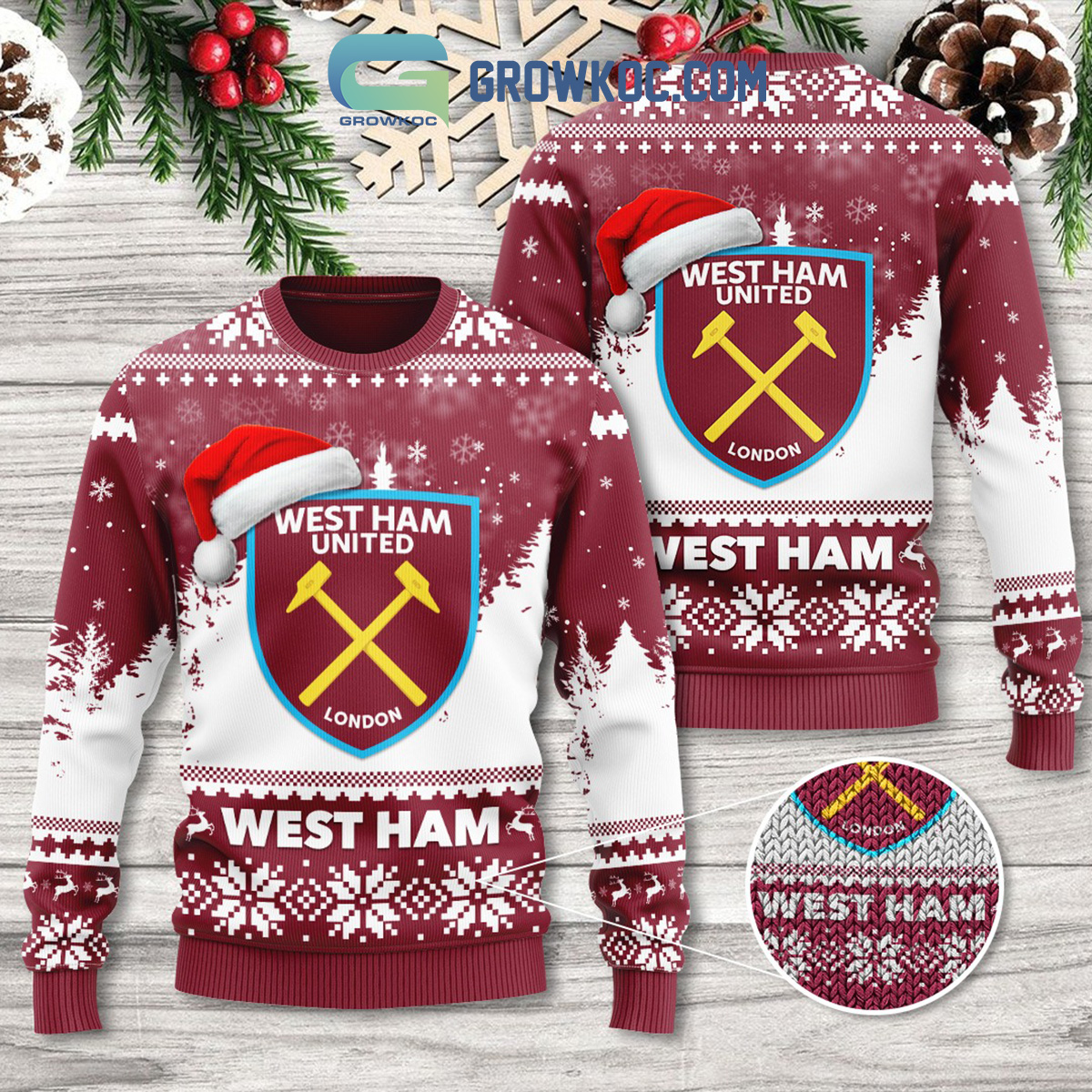 Westham United Christmas 3d Ugly Sweater2B1 ktf3T