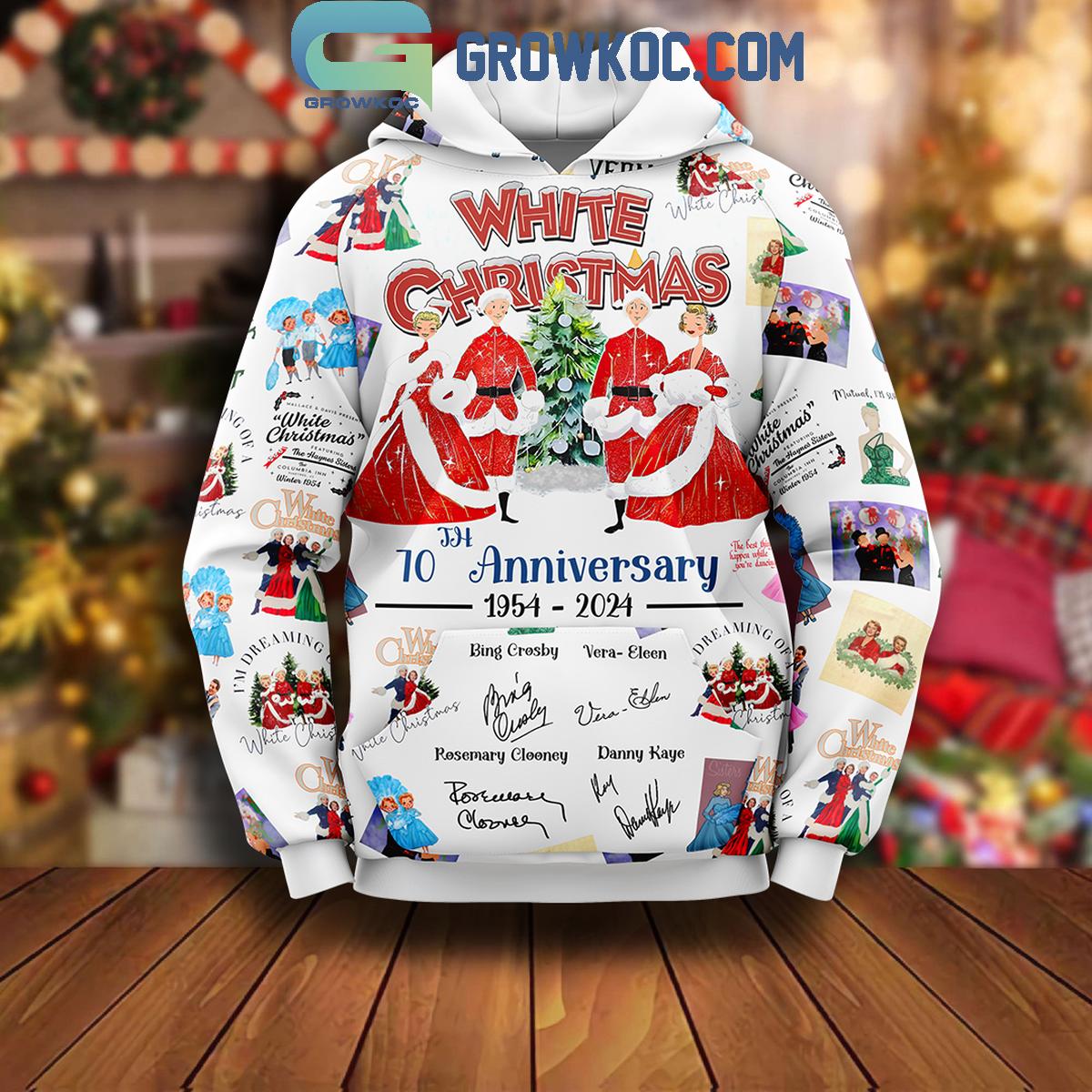White Christmas 70th Anniversary 1954 2024 Thank You Hoodie T Shirt 1 sYyqz