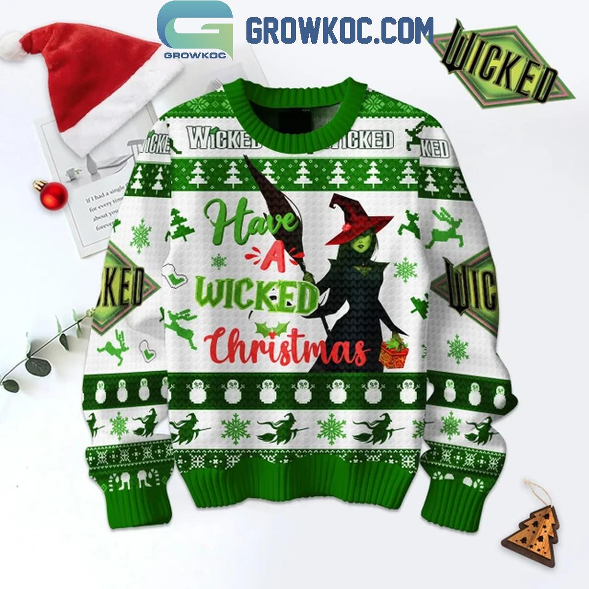 Wicked Have A Wicked Christmas Happy Holidays 2024 Ugly Sweater 1 1YSCf