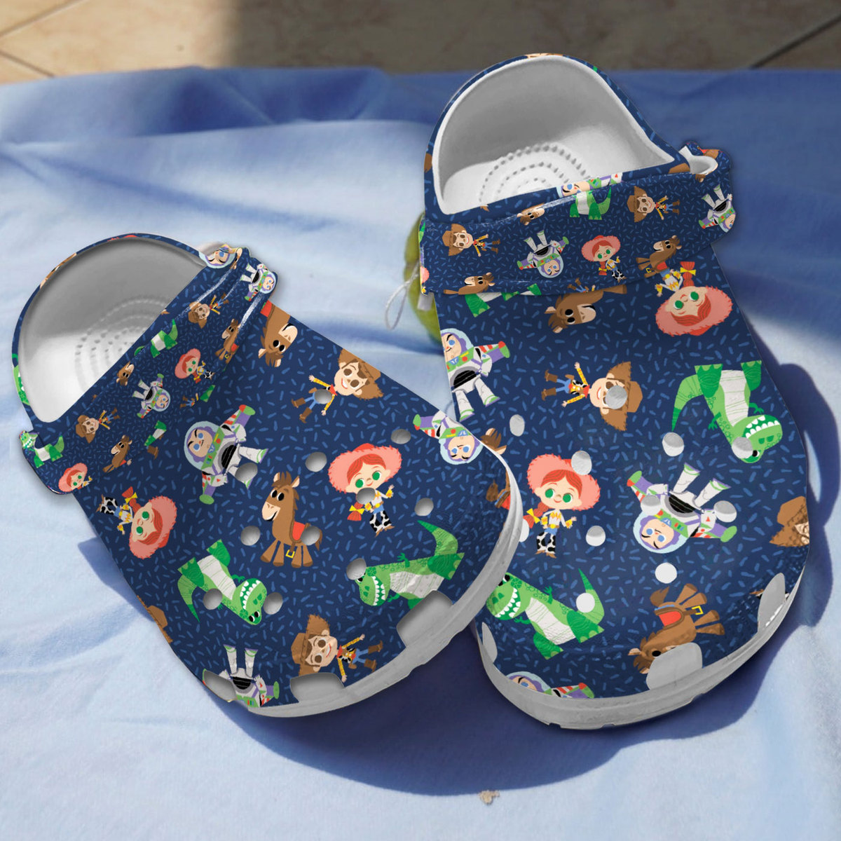 adorable cartoon characters toy story navy blue clogs yi7dg
