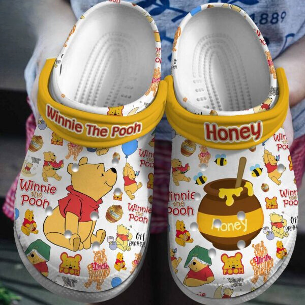 adorable winnie the pooh loves honey cartoon clogs for kids and adults xhsug