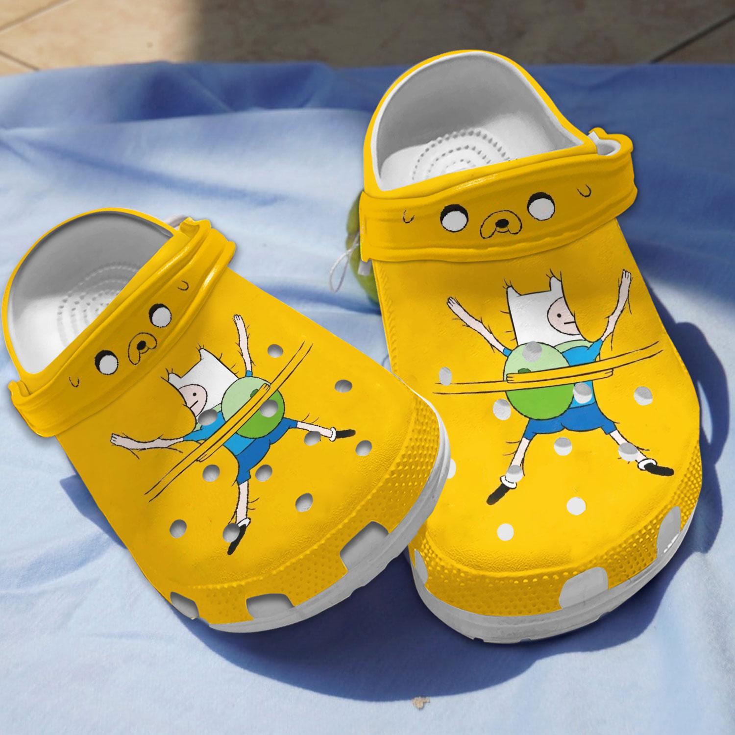 adventure time finn jake cartoon clogs for kids adults h3zqr