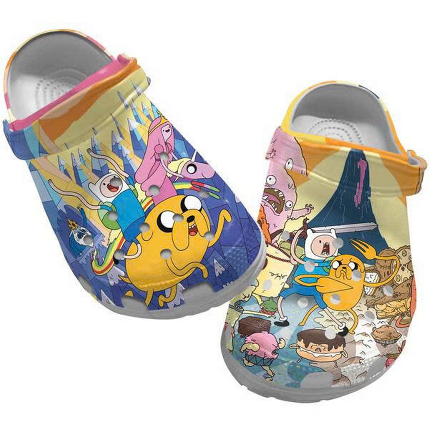 adventure time jake and finn in pencil world clogs for kids and adults luu6g