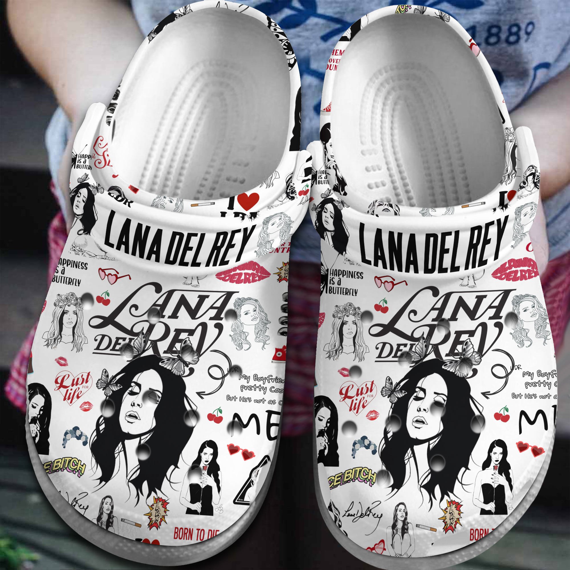 aesthetic vibe lana del rey music white clogs fast shipping worldwide 8luwg