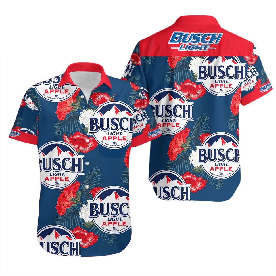 aloha busch light apple drink navy blue hawaii shirt zc8qs