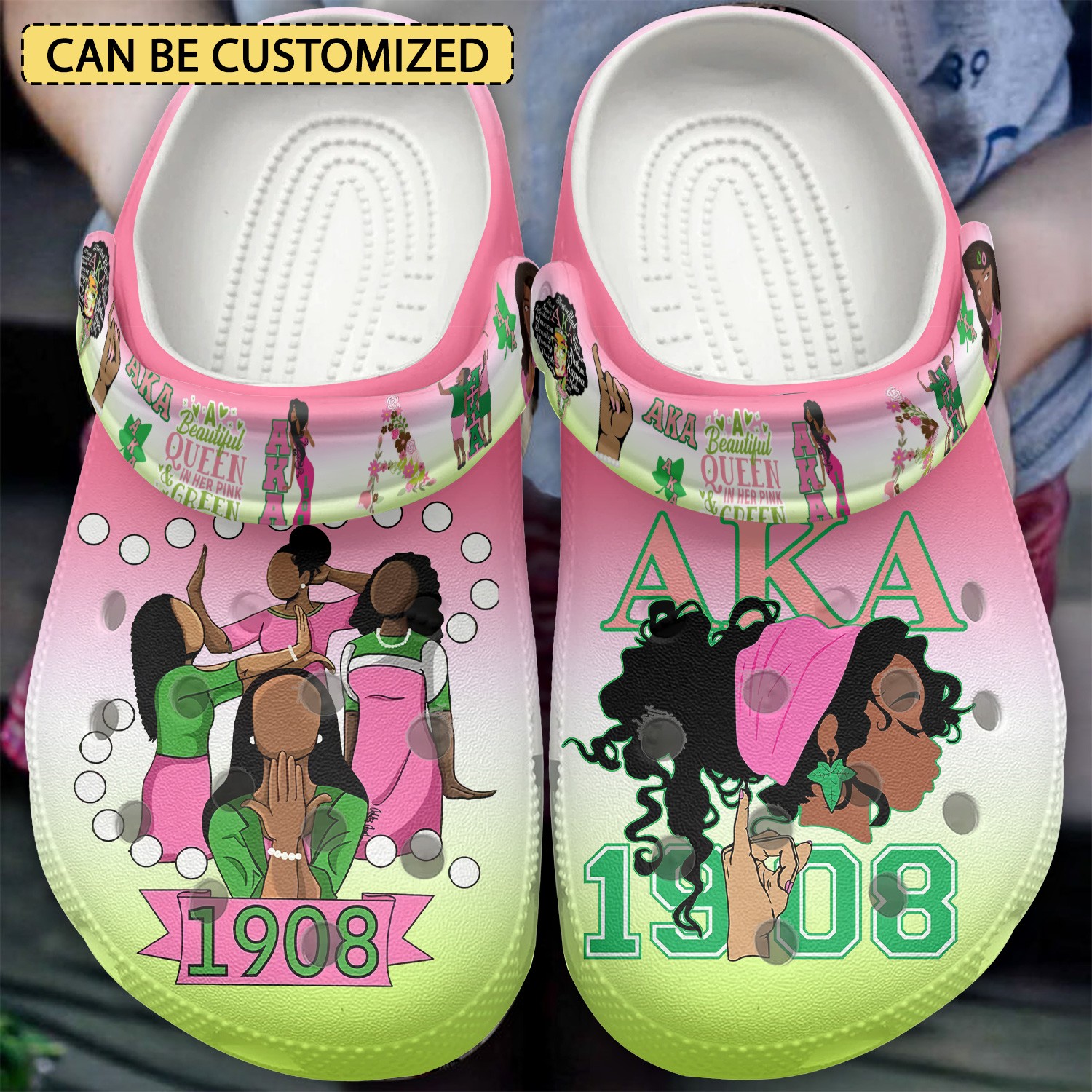alpha kappa alpha howard university aka black girl clogs for kids and adults zm5rp