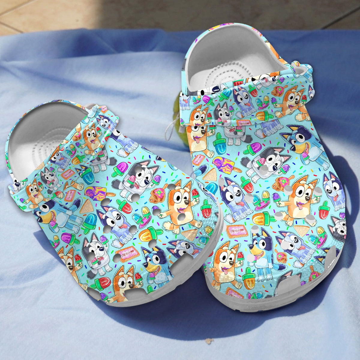 amazing bluey and bingo colorful clogs y8ucw