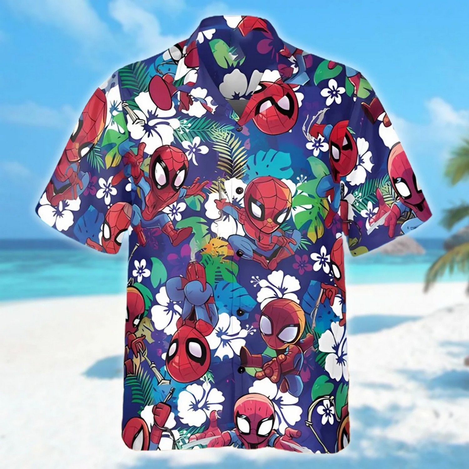 amazing spiderman tropical summer hawaiian shirt kghny