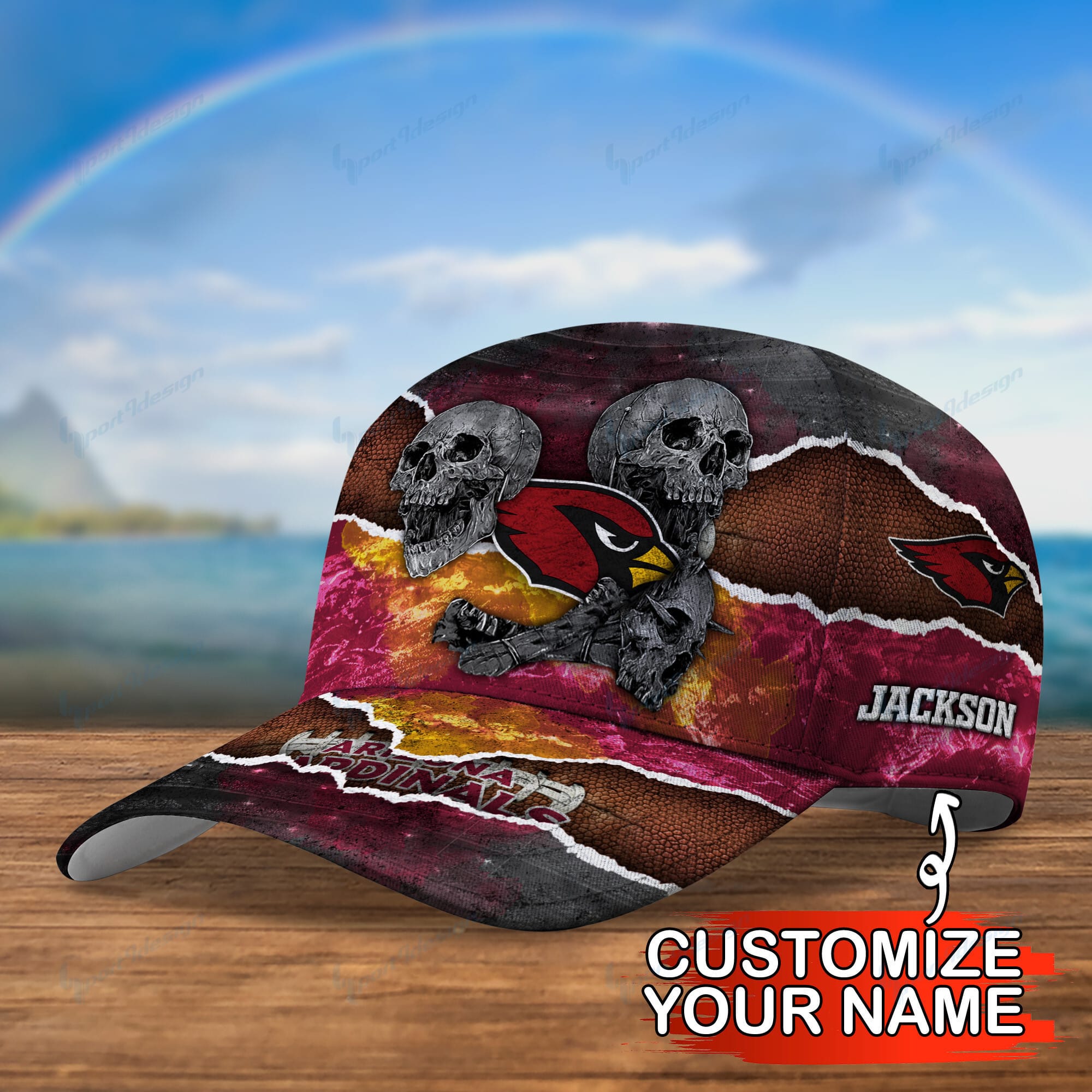 arizona cardinals personalized classic cap bg658 a0zki