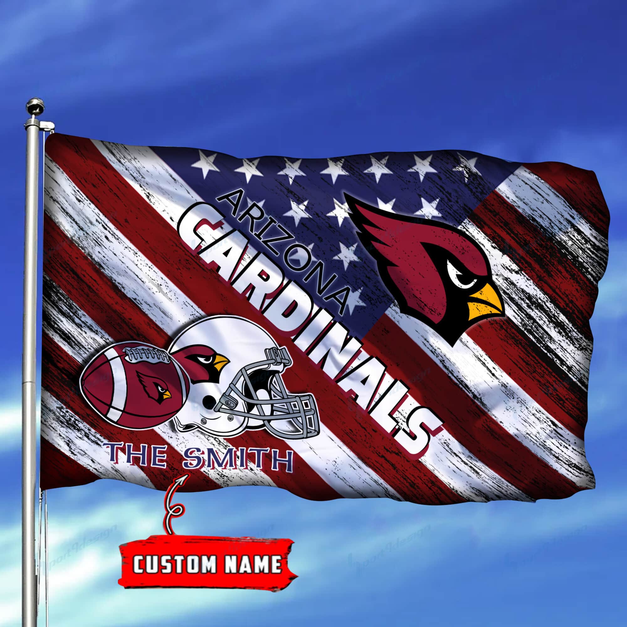arizona cardinals personalized flag 135 teyks