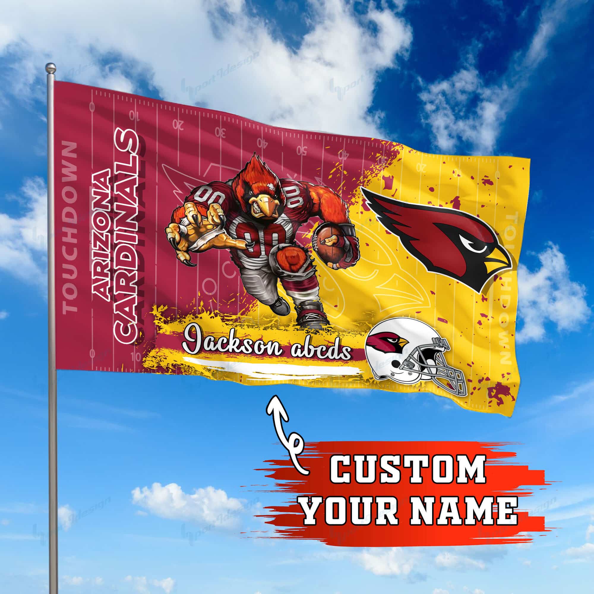 arizona cardinals personalized flag 237 tygau