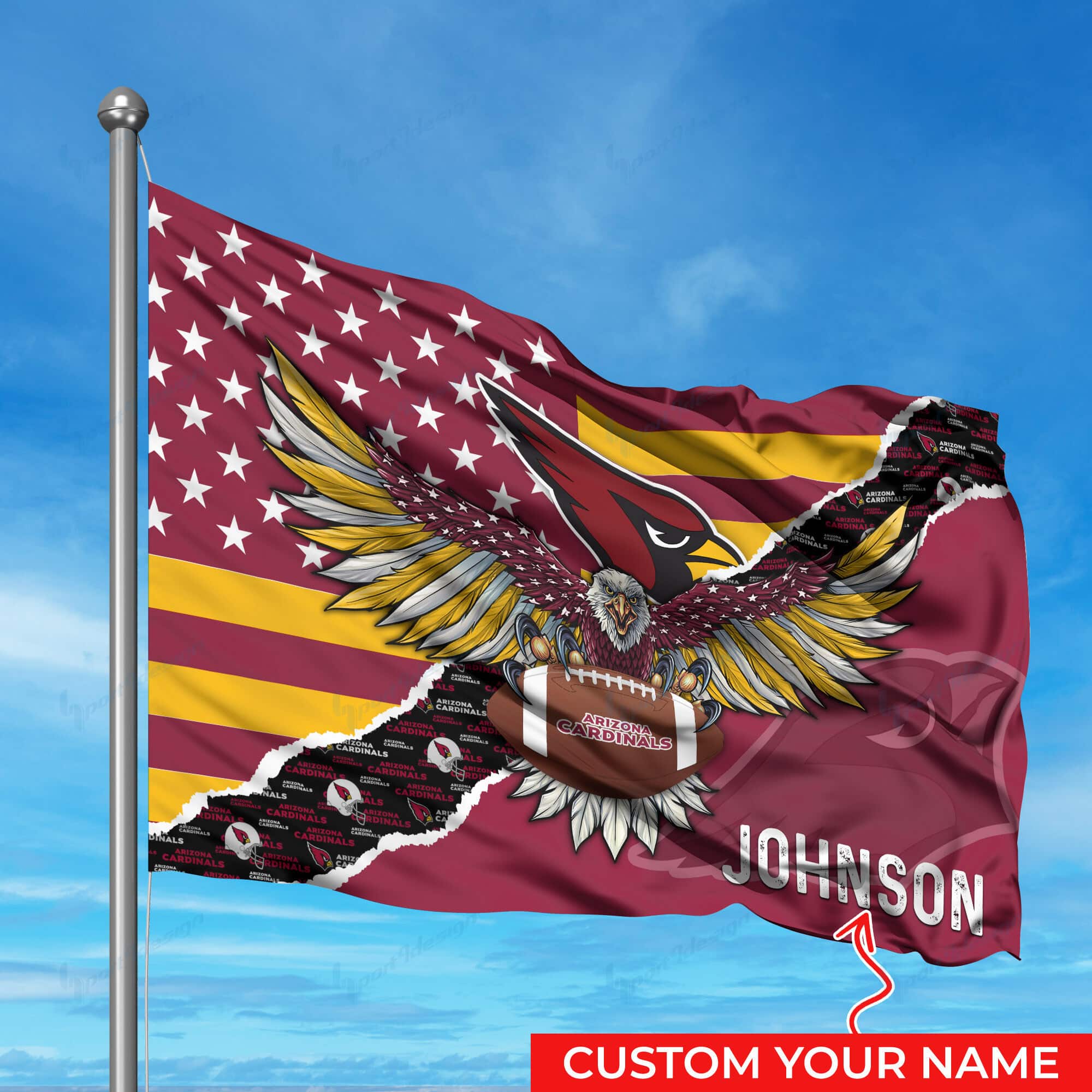arizona cardinals personalized flag 276 rnkcz