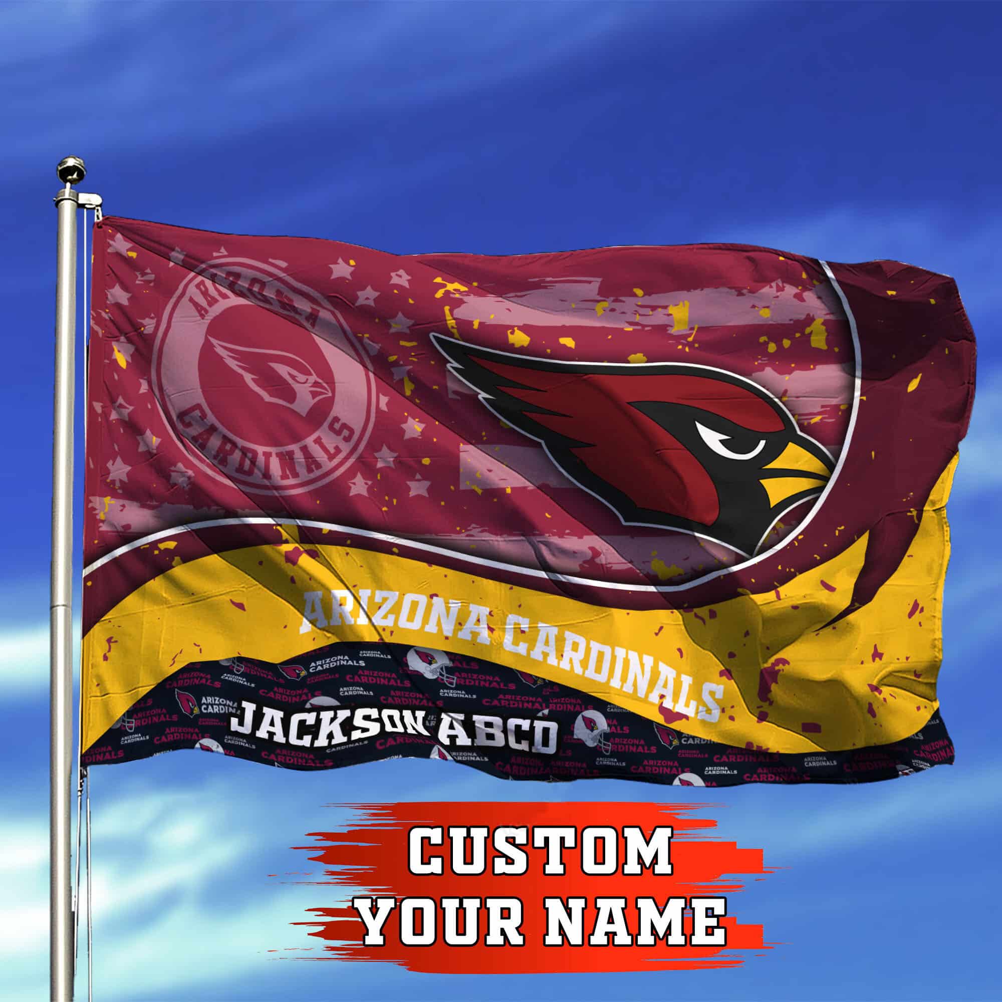 arizona cardinals personalized flag 306 pnbcq