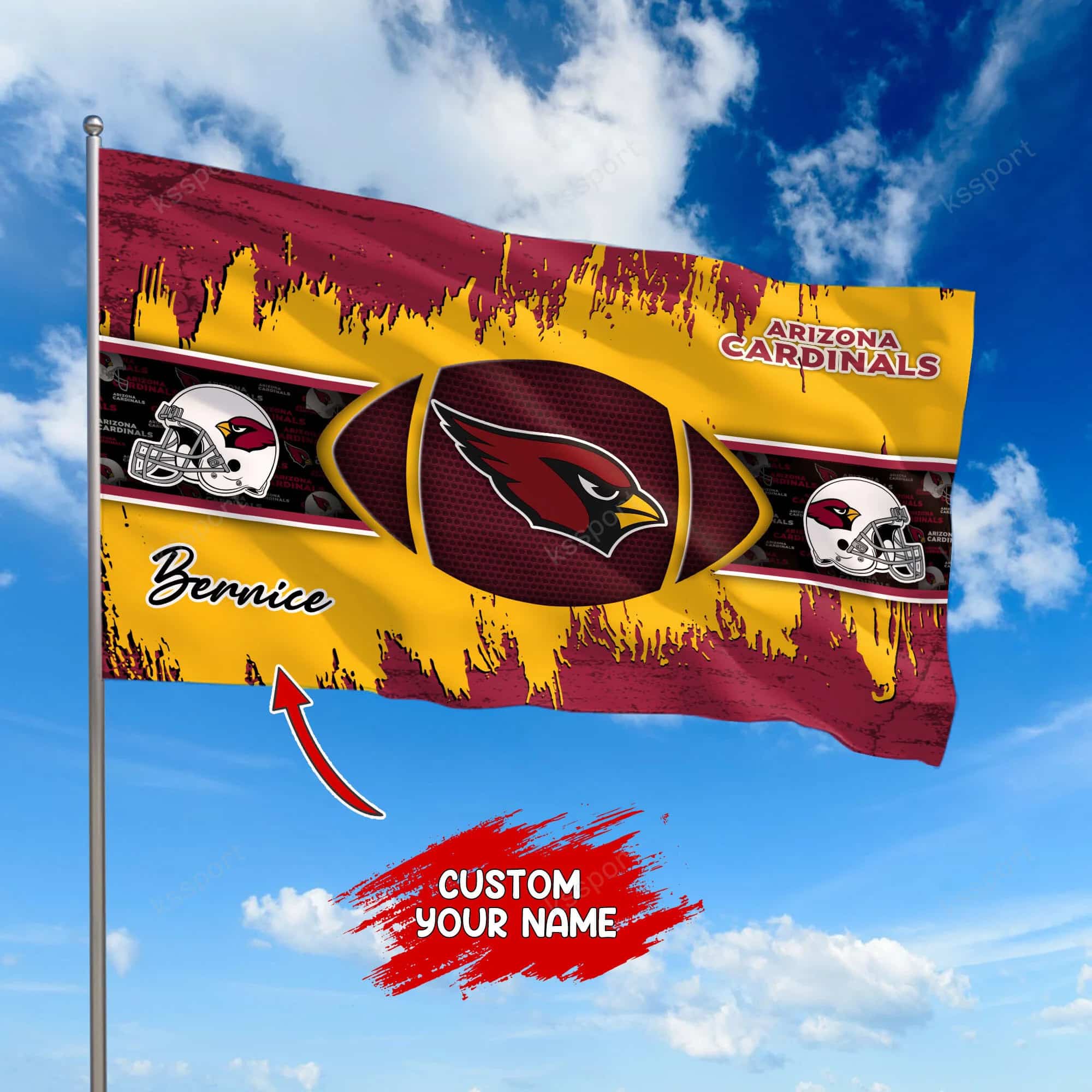 arizona cardinals personalized flag 373 opgjx
