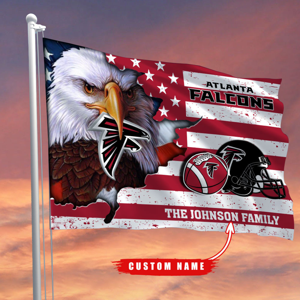 atlanta falcons flag custom name ehi3u