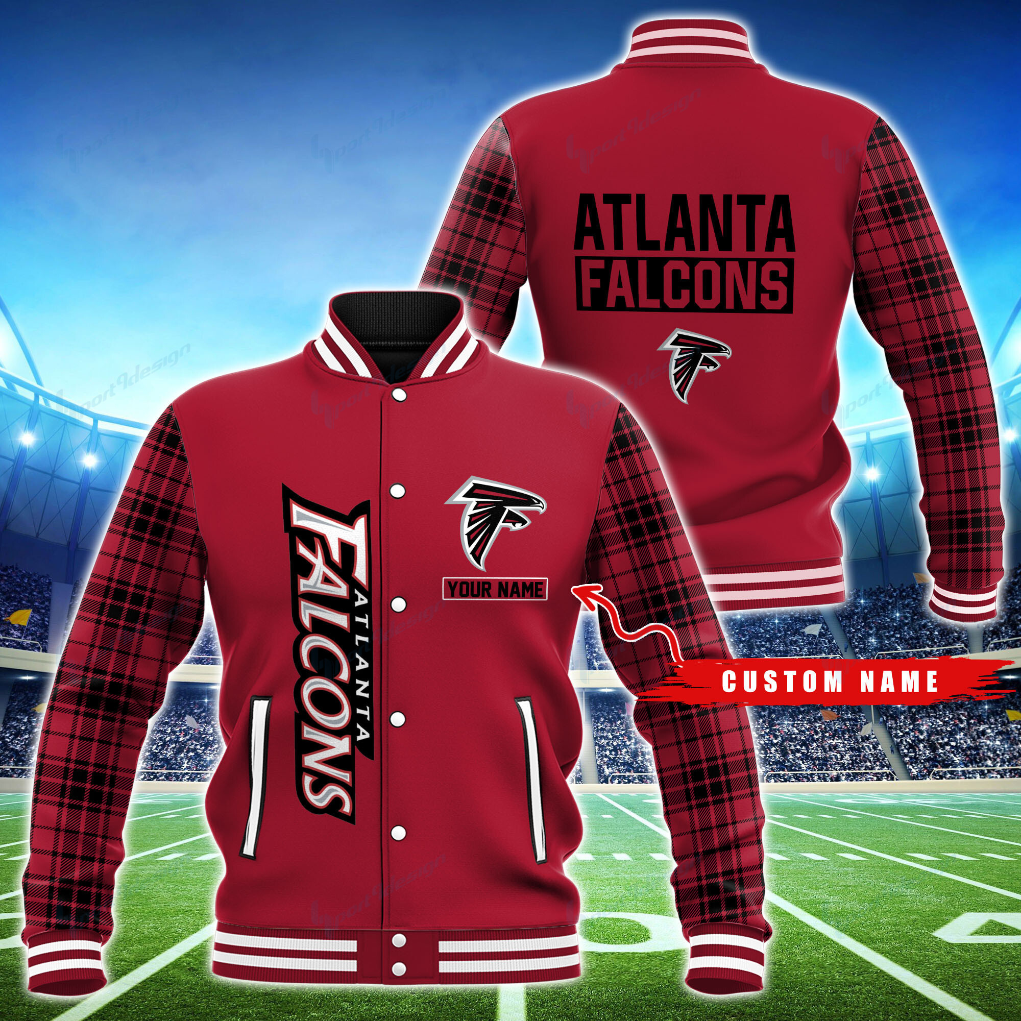 atlanta falcons personalized baseball jacket bg34 oee3w