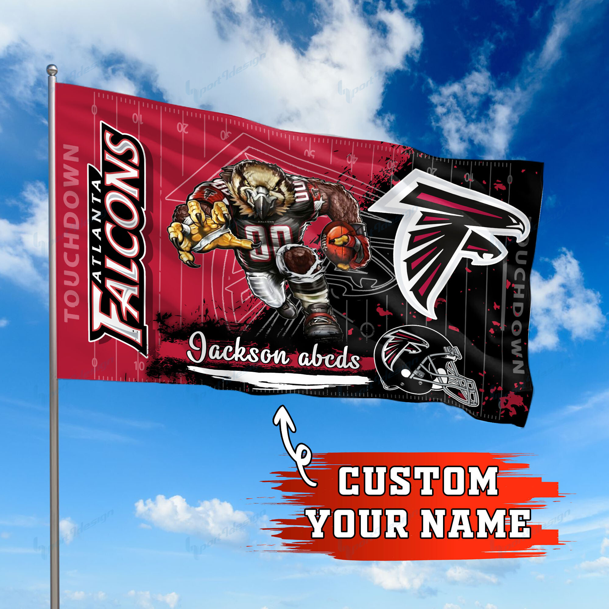 atlanta falcons personalized flag 238 yh7ug
