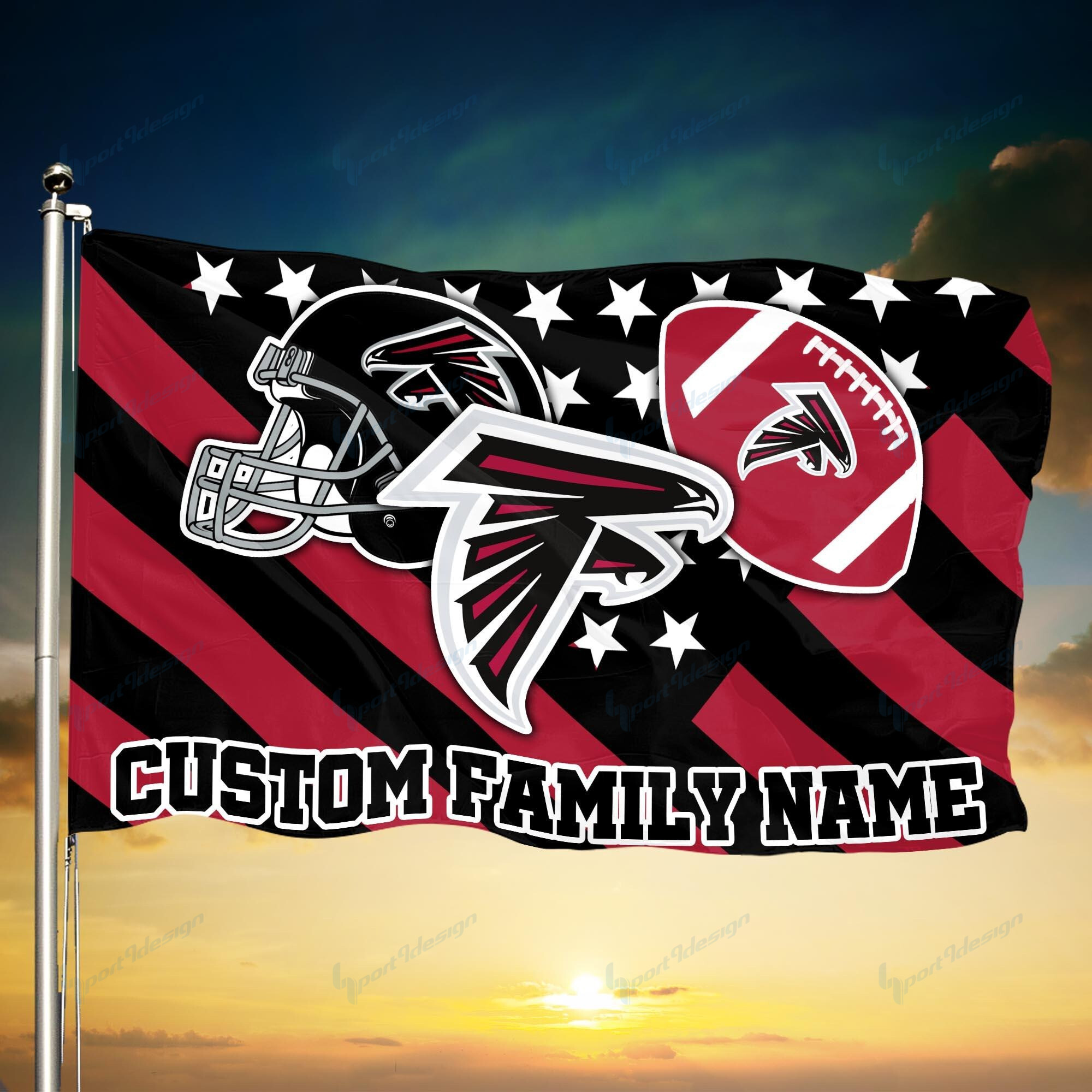atlanta falcons personalized flag 66 yq93k
