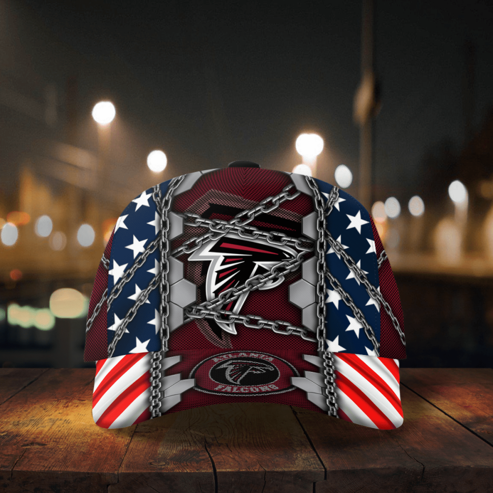 atlanta falcons stars stripes chain printed baseball classic cap men hat 4