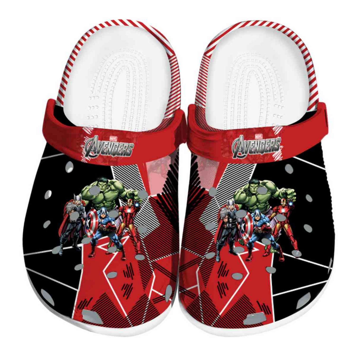 avengers geometric background clogs for kids and adults y7zpy