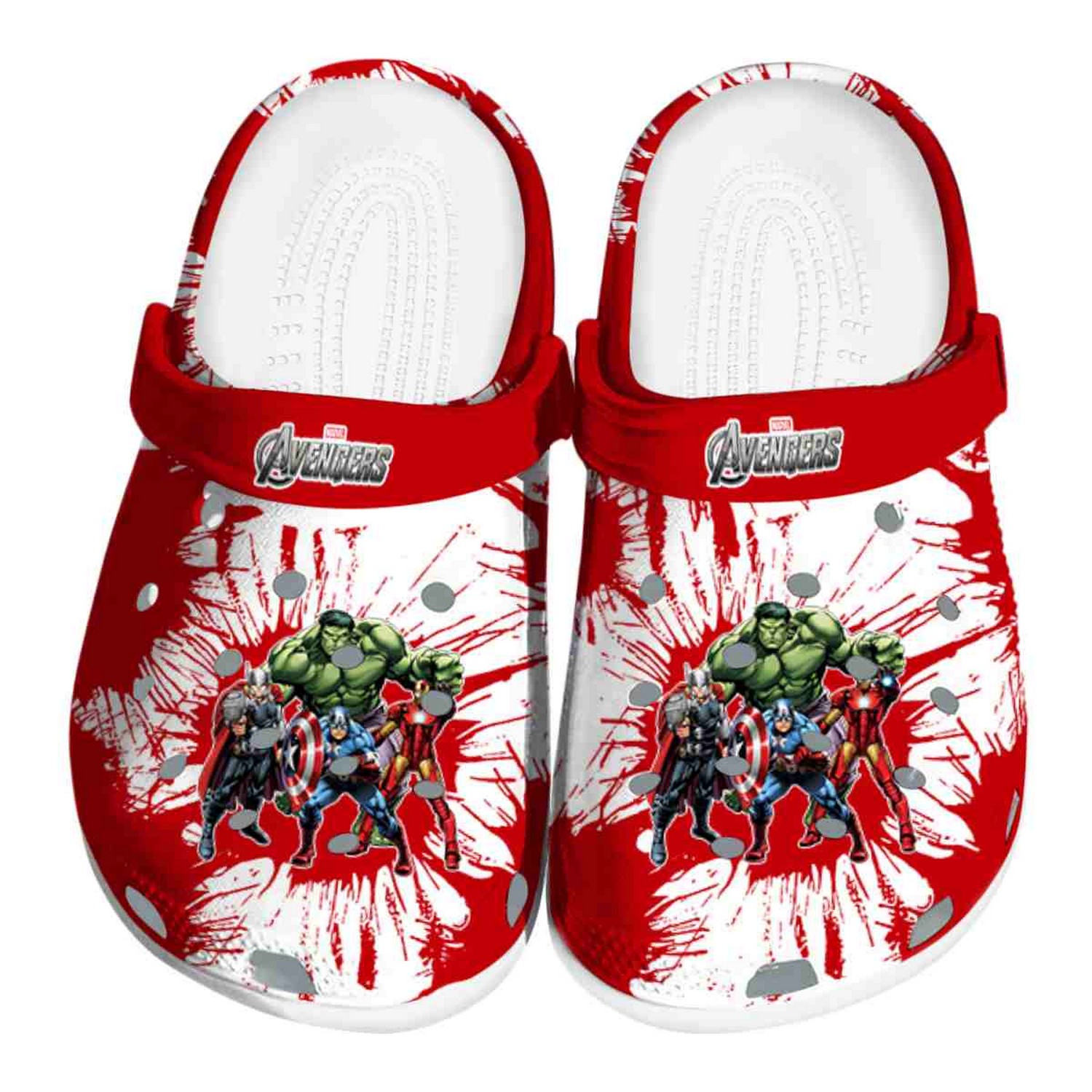 avengers splatter graphics clogs for kids and adults nyu5t