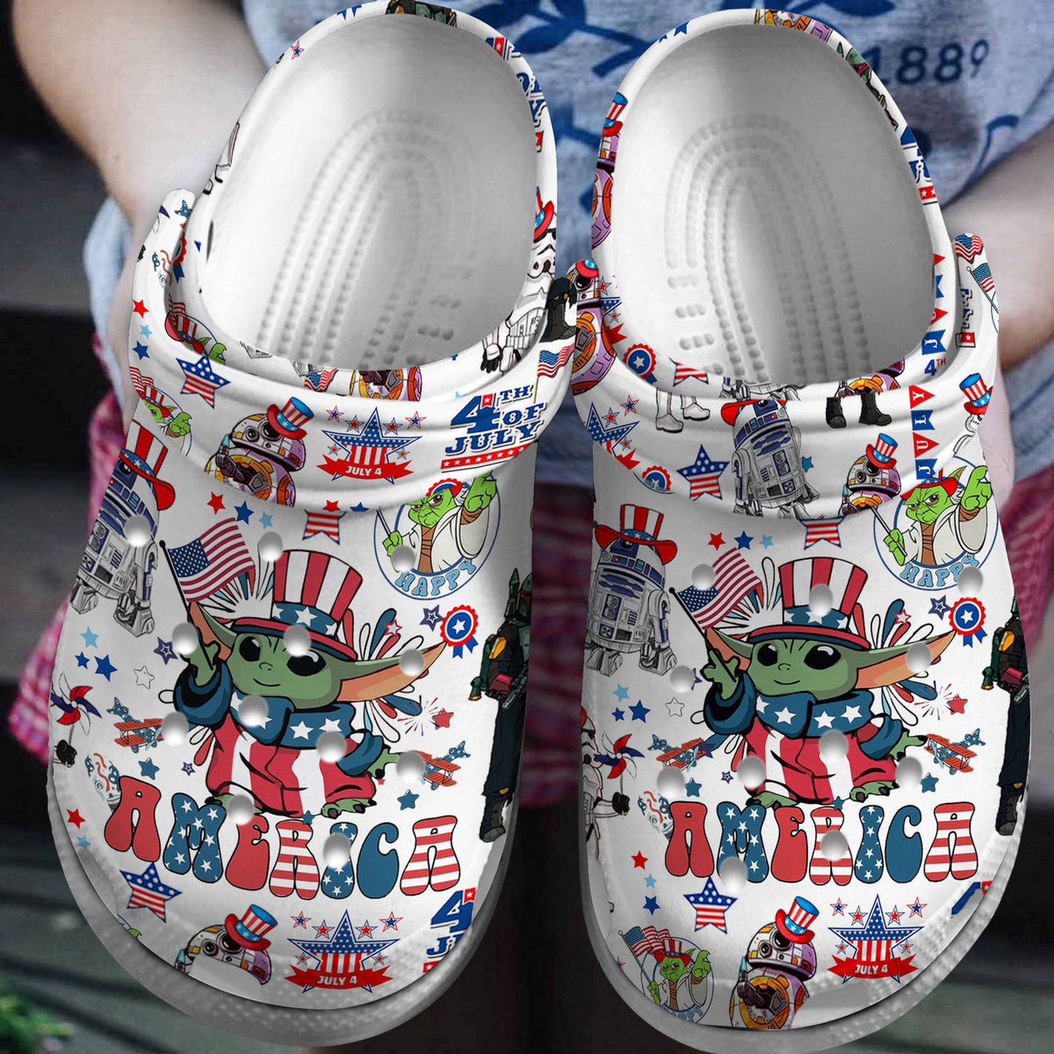 baby yoda star wars american white clogs for kids and adults dnitv
